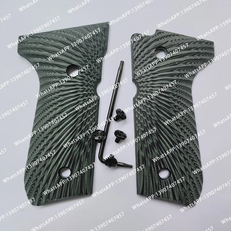 1 Pair 6 Colors Sunburst Texture G10 Material Grips Handles For Beretta 92 / 96 Full size 92 fs,M9,92A1,92 Inox With Screws