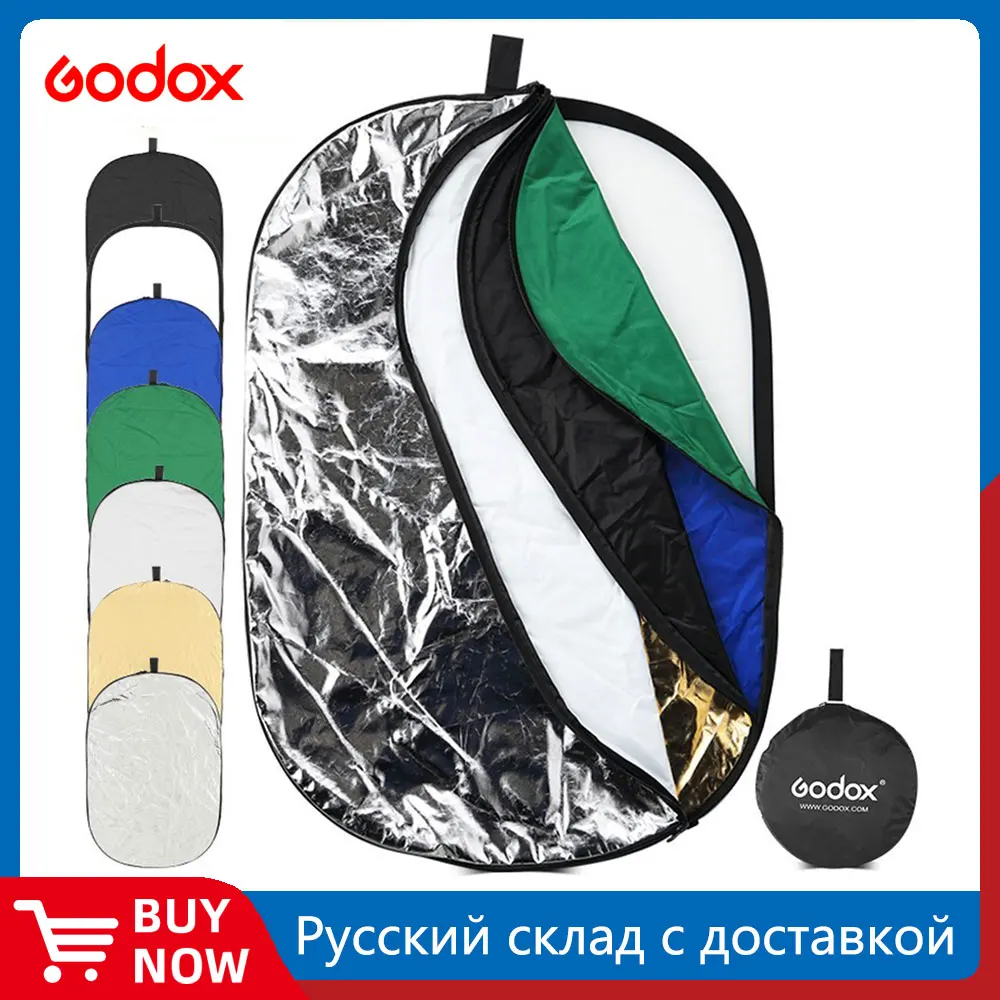 Godox 7in1 60cm 60x90cm 80x120cm 90x120cm 100x150cm 80cm 110cm Portable Collapsible Oval Round Photography Reflector Board