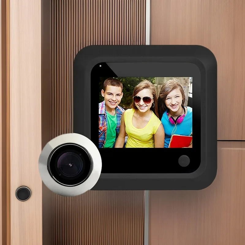 câmera grande angular digital LCD de 2,4 polegadas para olho mágico de porta de casa, 90 °   Câmera olho mágico de vídeo para porta de entrada de apartamento, porta