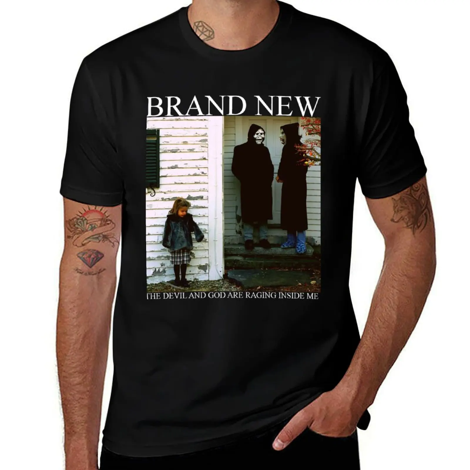 

Brand New The Devil and God Are Raging Inside Me T-Shirt Vintage Style Printed Top