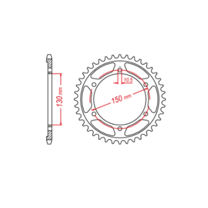 525 47T 47 Tooth 130mm Rear Sprocket Cam Staring Wheel For Honda XL650 XL650V Transalp XL 650 XRV650 Africa Twin XRV 650 PD03