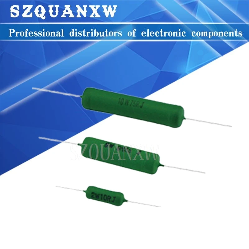 5PCS RX21 6W 10W Wire Wound Resistance 5% 1R 10R 100R 1K 10K 12K 15K 18R 20R 22R 24R 27R 30R 33R 36R 0.01R 0.05R 0.1R 0.12R