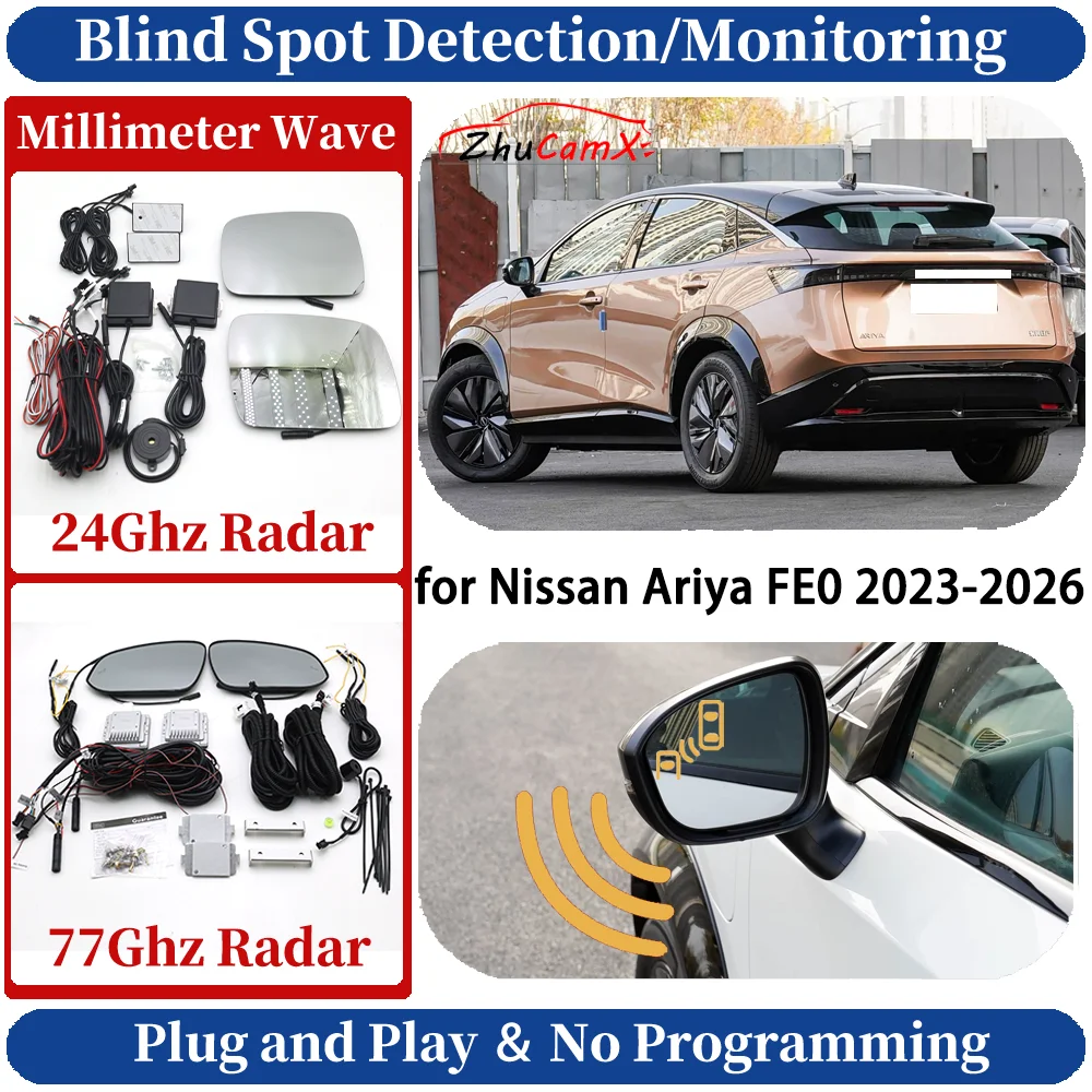 

Blind Spot Monitoring/Detection System for Nissan Ariya FE0 2023-2026 Night Driving Side Lane Change Warning Light Safe Assist