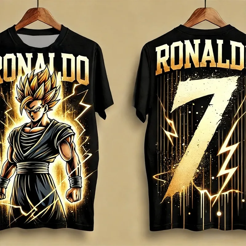 

Футбольная форма Dragon Ball: Новинка, специальное издание, футболка Роналду №7, оверсайз, спортивная, с коротким рукавом, тренировочная, для футбола