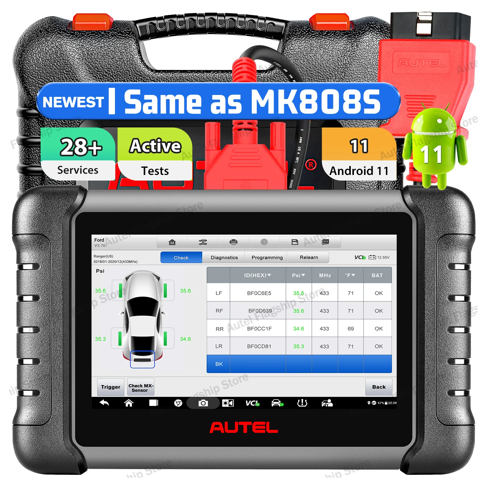 Image of Autel MaxiCheck MX808S Kfz-Diagnosegerät Bidirektionales OBD2 Auto-Scanner-Tool PK MK808S MK808BT PRO