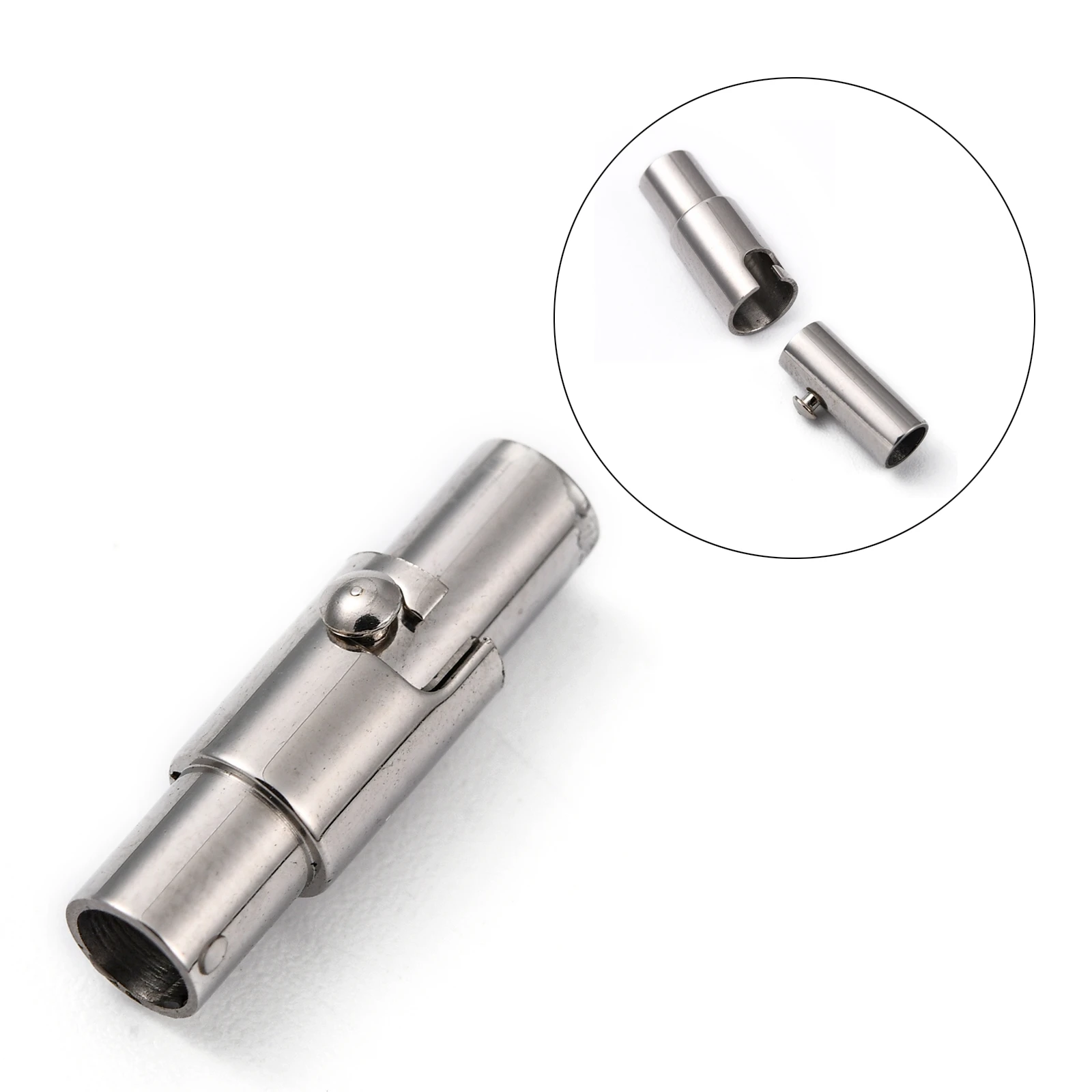 

304 Stainless Steel Magnetic Screw Clasps Column Magnetic Closure Connectorfor Jewelry Making DIY Bracelet Necklace 3 4 5mm Hole