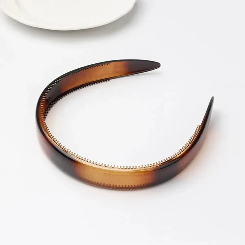 Fashion Acetate Leopard Hair Hoop Tortoiseshell Hair Styling Women Headband Non-slip Teeth Hair Accessories Women's Accessories view 4