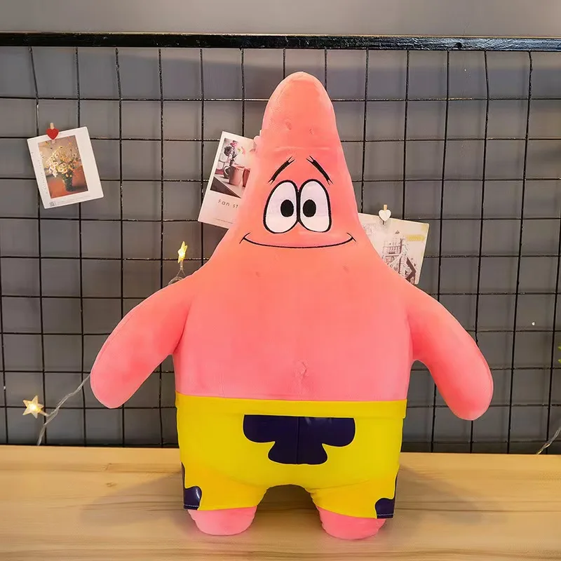 30-100CM SpongeBob Doll SquarePants Patrick Star Plush Anime Cartoon Toy Soft Cute Stuffed Collection Children\'s Birthday Gift