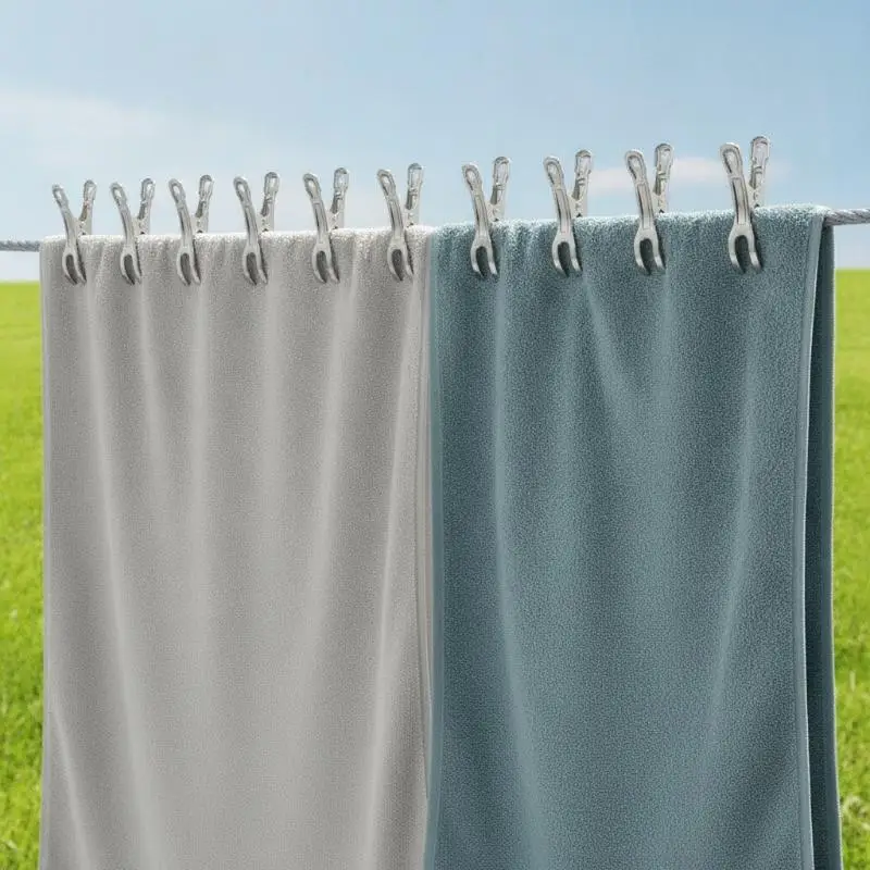 Stainless Steel Clothespins 6pcs Rustproof Windproof Heavy Duty Laundry Clips for Indoor Outdoor Clothes Drying