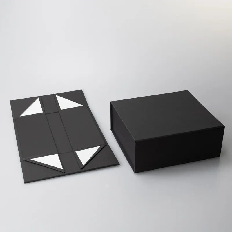 

2pcs Gift Box For Wedding Birthday Baptism Party Product Gifts Packaging Box Foldable Magnet Clamshell Box