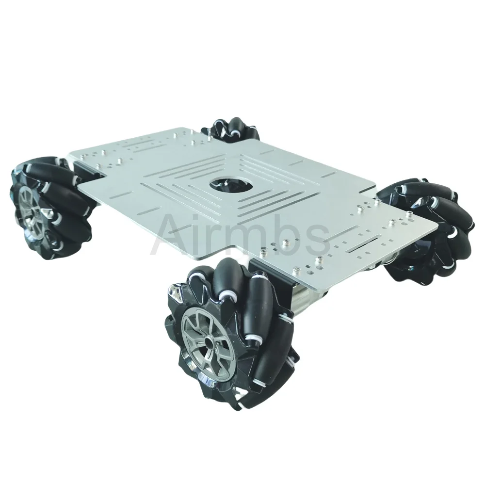 Coche Robot con rueda Mecanum 4WD de carga de 25KG con controlador Arduino PS2, Motor codificador de 12V CC para chasis de brazo de Robot Arduino ROS
