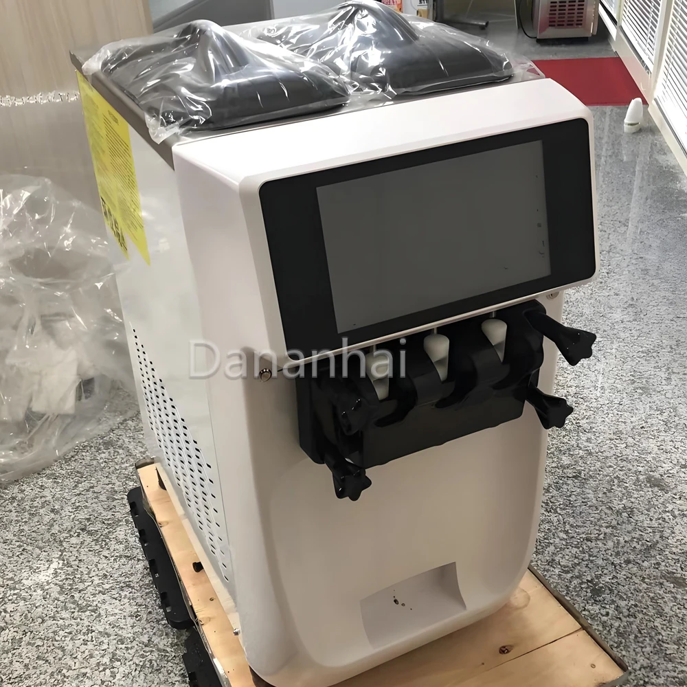GT32ERLW Soft Serve Frozen Yogurt Machine 90KG 3 Flavor Commercial Ice Cream Maker For Dessert And Fast Food Shop