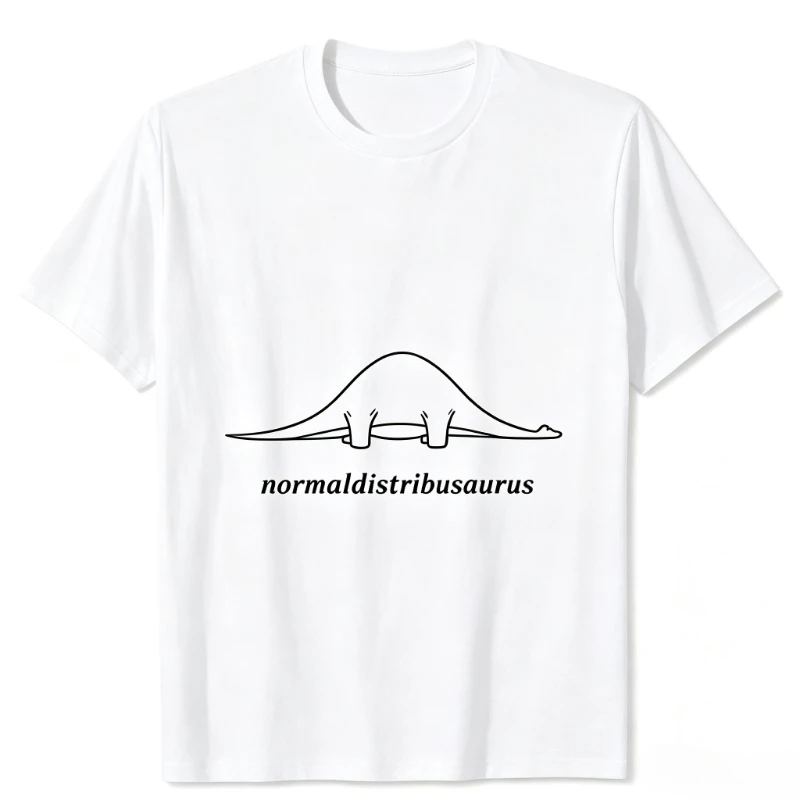 hirt Camiseta Math Statistics Normal Distribution Dinosaur Geek Tshirt  Print Original Design Gifts T Shirts Funny S Hombre tops