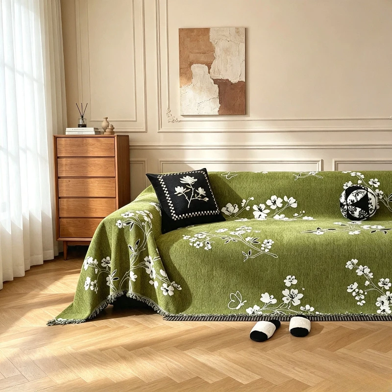 Flower Sofa Blanket Suitable For All Seasons Sofa Cover Dust Protection Cover Indoor And Outdoor Yard Home Decoration