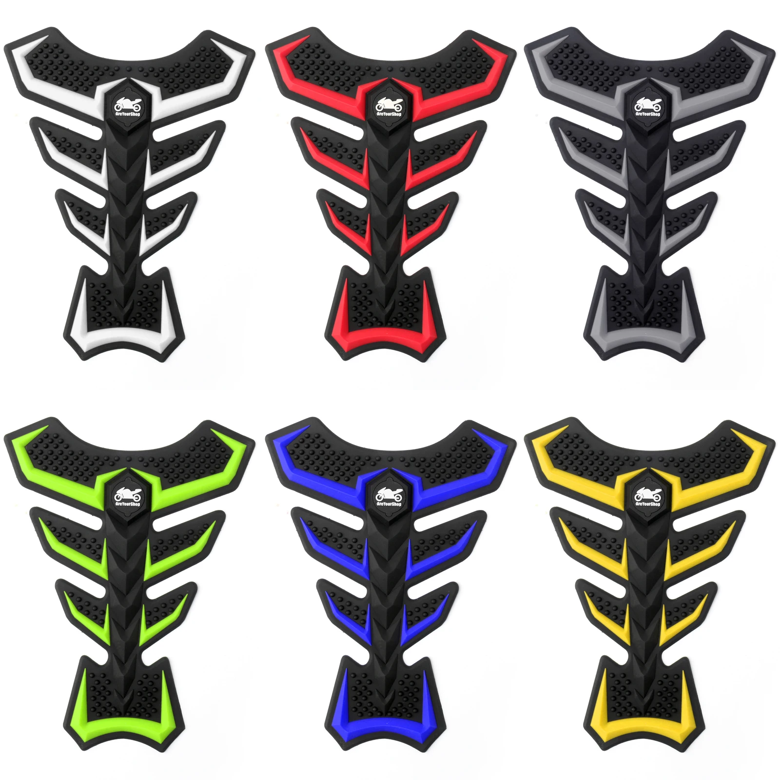

3D Rubber Universal Motorcycle Fuel Gas Tank Pad Protector Decal Sticker New