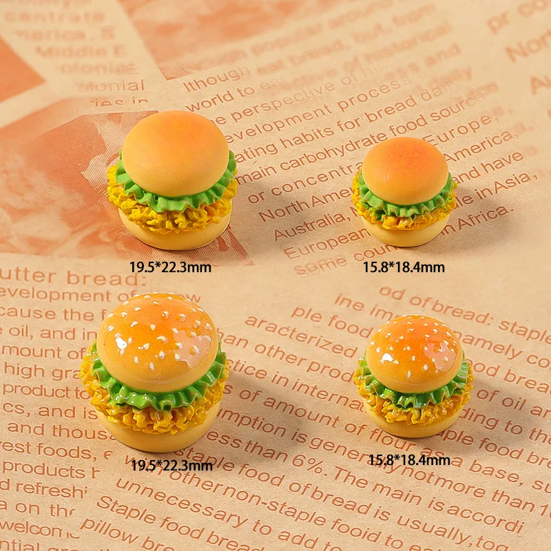 Mini Hamburger Beef Burger Fake Food Baking Hamburger Resin Simulation Food Toy Creative Diy Model