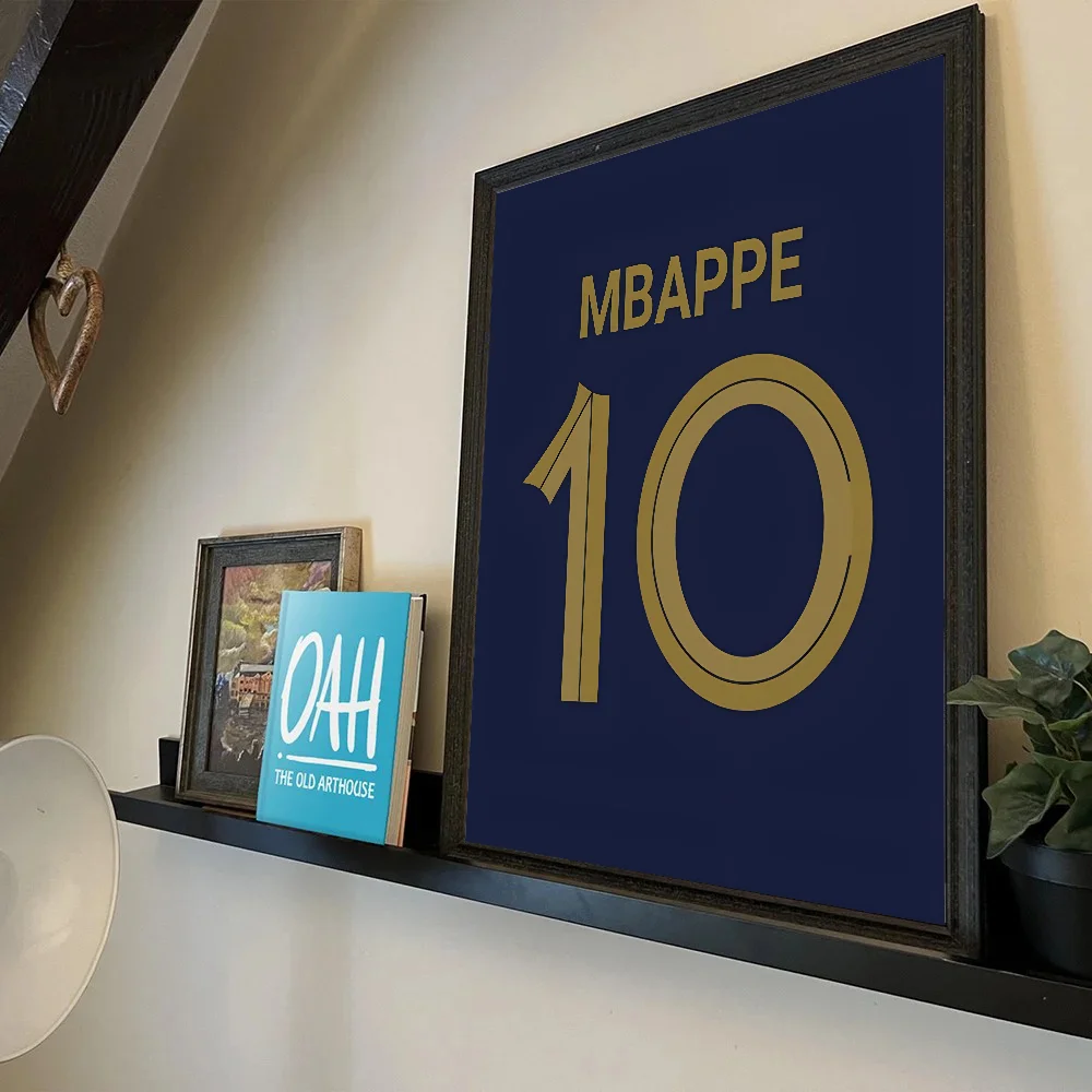 1 قطعة أسطورة كرة القدم الشهيرة جيرسي قماش المشارك ذاتية اللصق الفن ورقة مقاومة للماء ملصق مقهى بار غرفة جدار ديكور #6