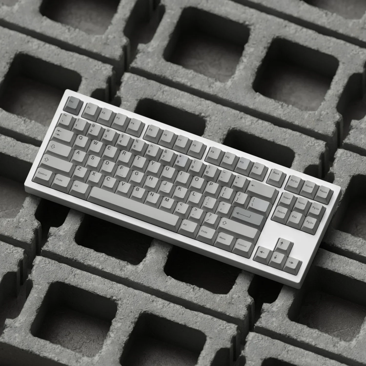 

1 Set Simple Cement Ash Gray Keycaps Cherry Profile Custom Sublimation PBT Key caps For Mechanical Keyboard GK64 GK61 GH60