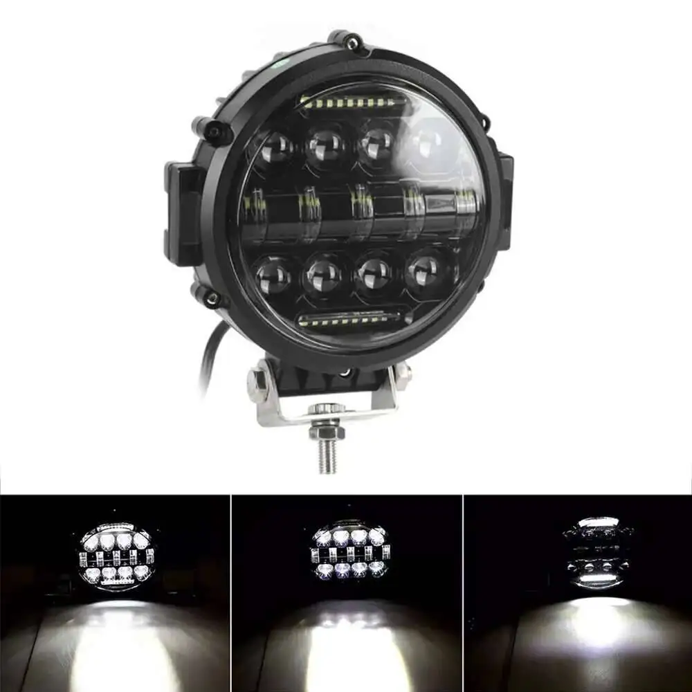 7-Zoll-LED-Arbeitsscheinwerfer, universeller Fahrlichtstrahler, Nebelscheinwerfer für Jeep, 4x4, SUV, UTV, ATV, Offroad, Boot, Traktor, LKW, Fahrzeug – Detail 2
