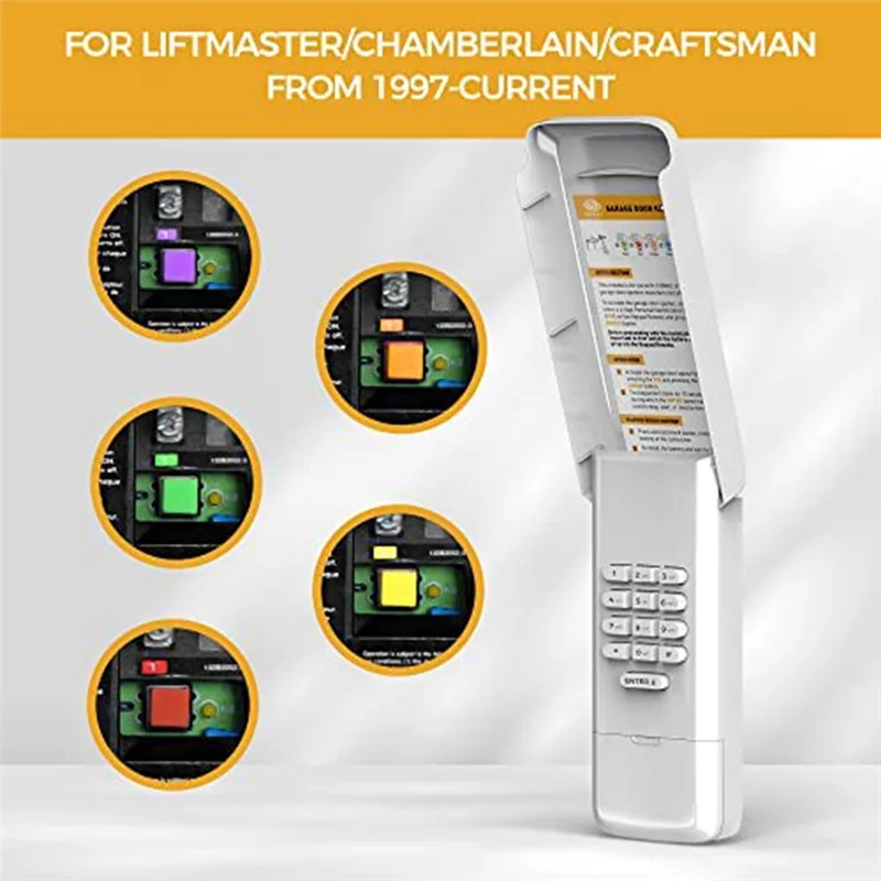 Universal Garage Door Keypad, Garage Keypad Opener, Garage Door Keypads & Remotes for Use with 315MHZ or 390MHZ Openers