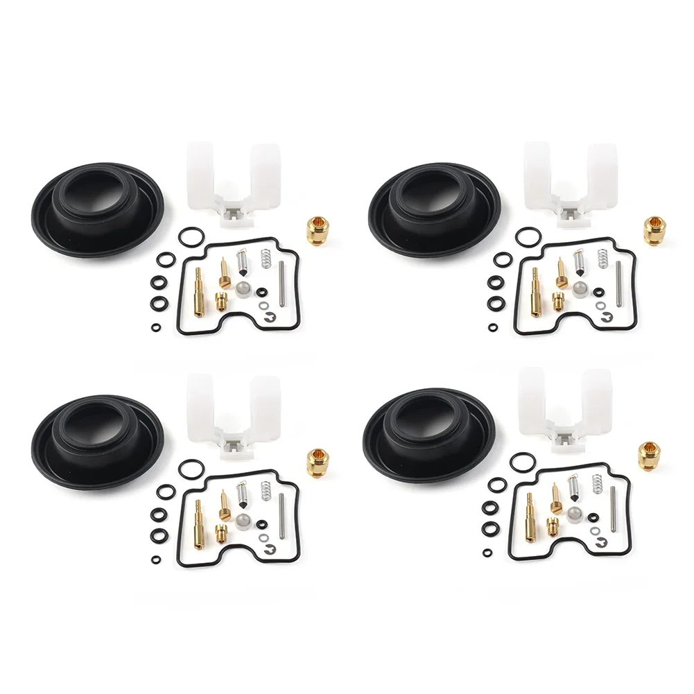 Motorcycle Carburetor Repair Kit Diaphragm Float 4Sets For Suzuki GSX600F Katana 600 1998-2006