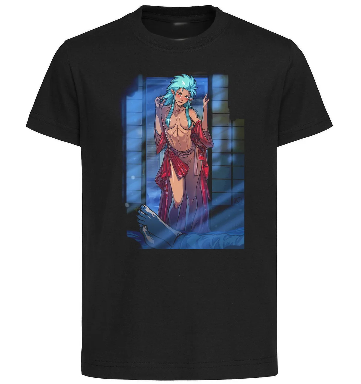 T-Shirt Black Grey White Ganassa Tenchi Muyo Ryoko Hakubi