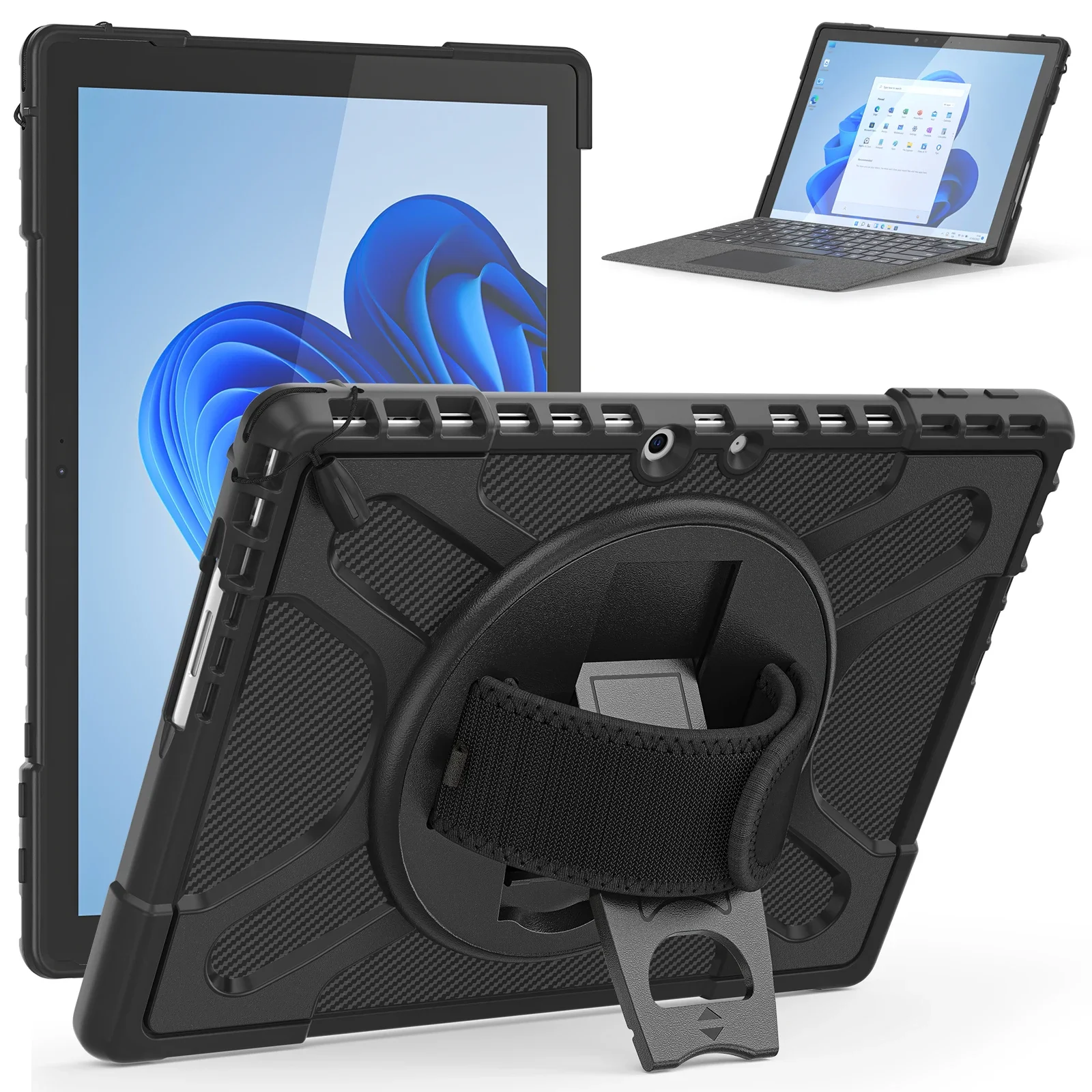 Heavy Duty Case For Microsoft Surface Pro 13 11 10 9 8 360 Rotatable Cover for Surface Pro8 Pro 8 9 10 11 13 Shockproof Case