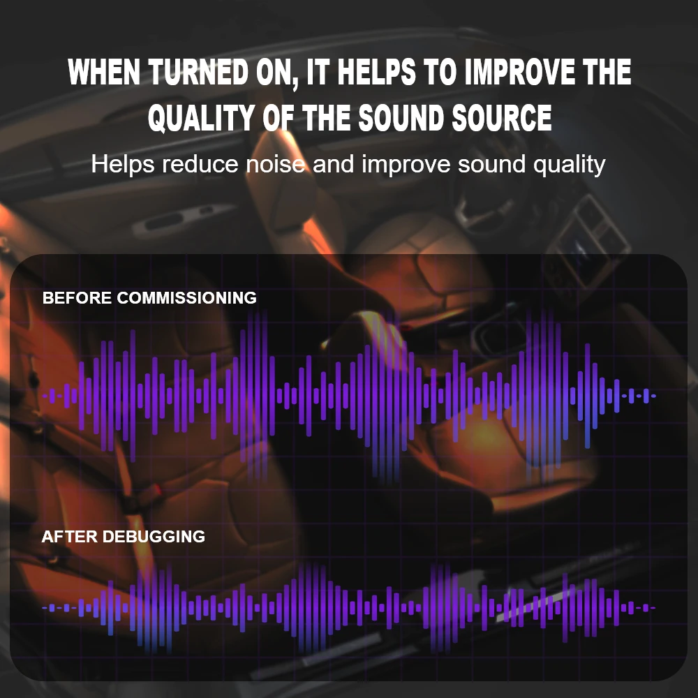 معادل صوت السيارة BOMGE ذو 9 نطاقات، مع أمامي، مخرج خلفي + فرعي، مخرج صوت قابل للتعديل لسائق خط RMS 8 فولت للسيارة #5