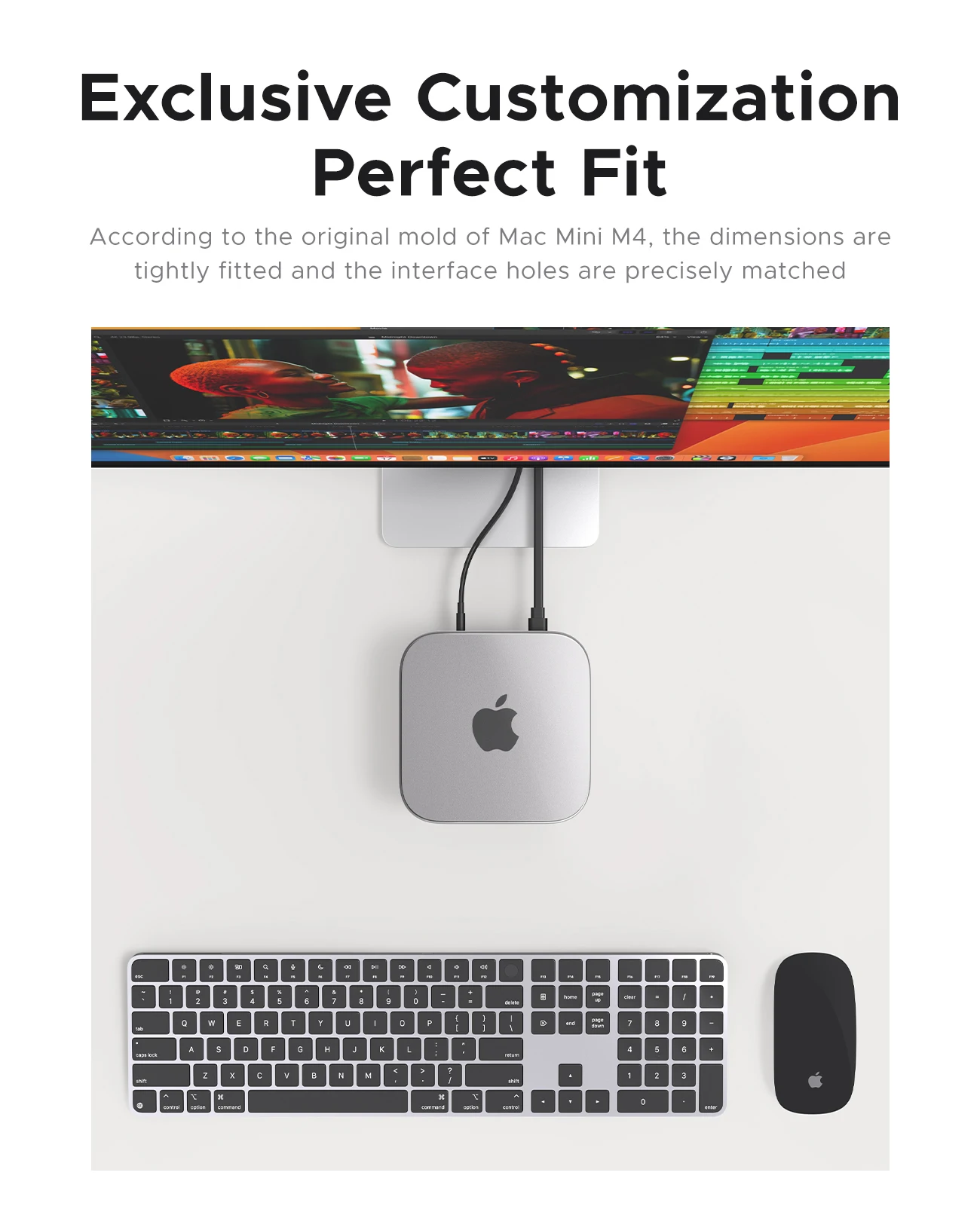 ORICO Mini Case for Mac Mini M4/M4 pro Wear-Resistant Water-Resistant Silicone Cover Easy Installation Durable Protection