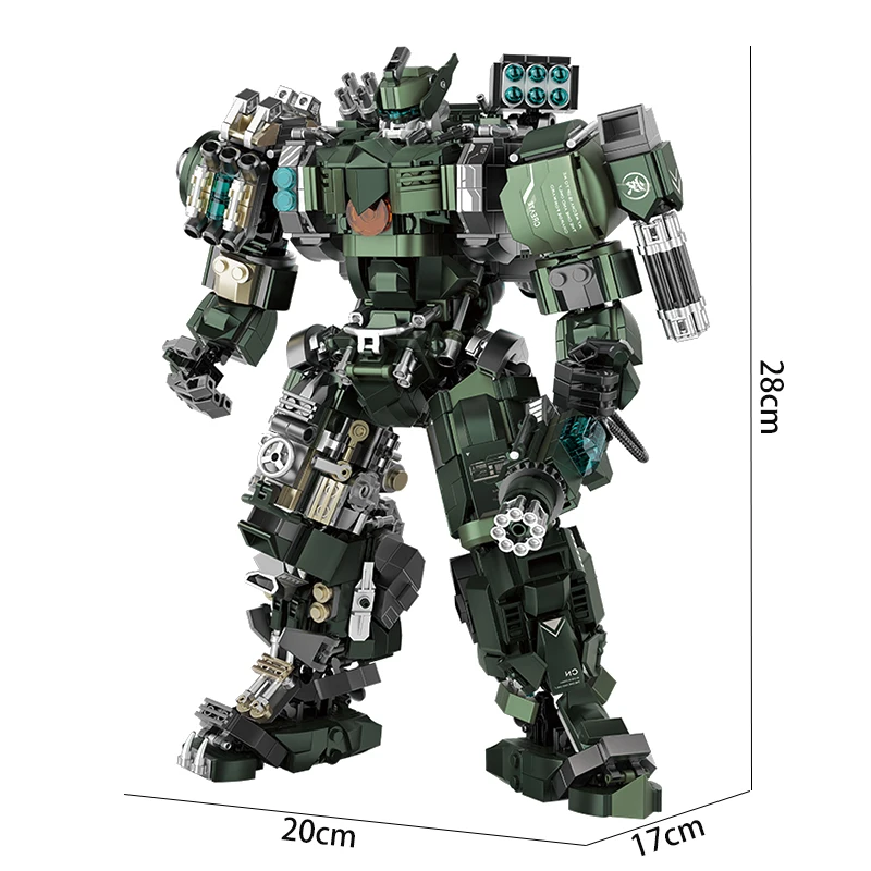 

1403pcs Large Mecha Warrior Building Blocks Set Battle Robots Action Figure Model Kits Adult Teens Assembled Toys Gifts For Boys
