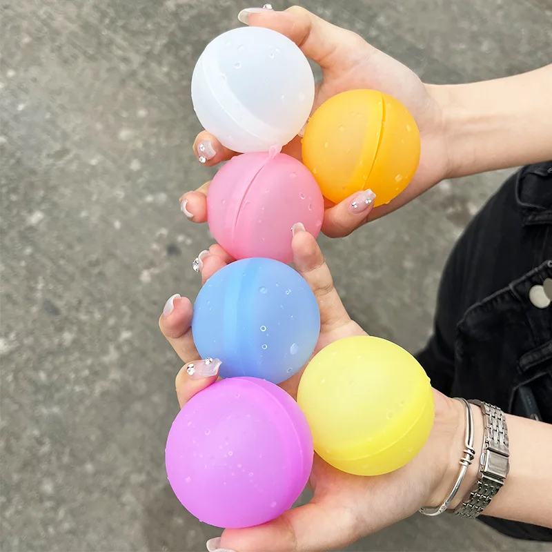 24/16/12/10/6/5 pezzi Palloncini d'acqua riutilizzabili Bomba d'acqua Splash Balls Palline da combattimento per la piscina estiva Giochi d'acqua Giocattoli
