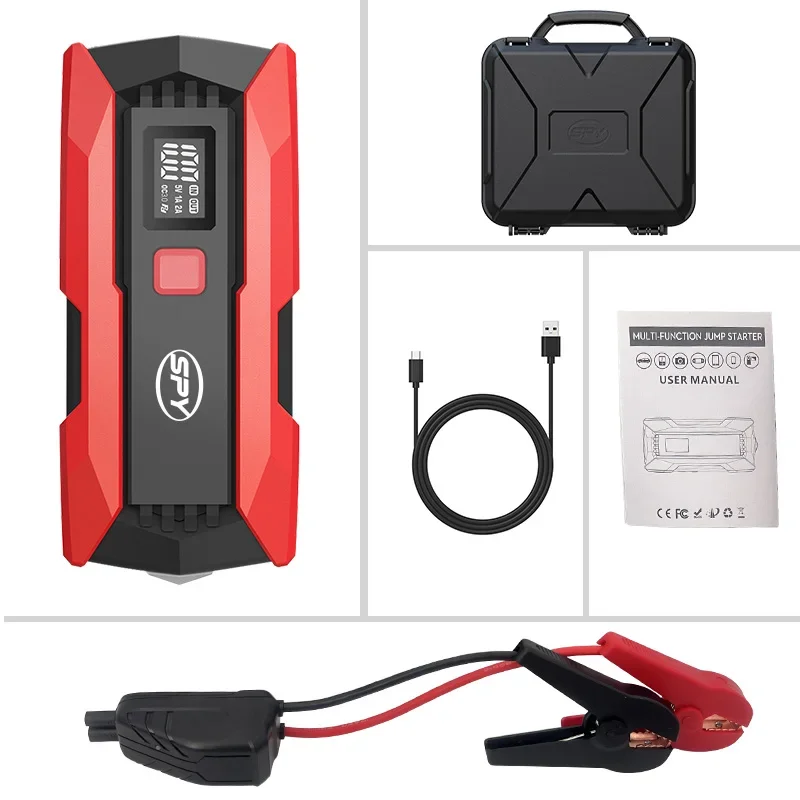 SPY 6 volt portable jumpstarter car lithium battery power booster charger jump starter 12v battery power bank