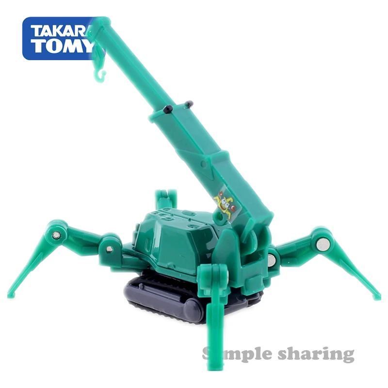 Takara Tomy Tomica No.63 Maeda Seisakusho Mini Crawler Crane Mould Diecast Miniature Car Baby Toys Magic Crane Model Kit