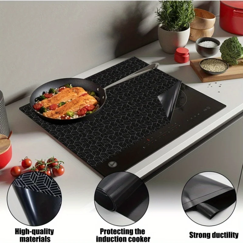 

Silicone Induction Cooktop Mat Heat-resistant Non-Slip Scratch Induction Cooker Covers Water Resistant 52×78cm