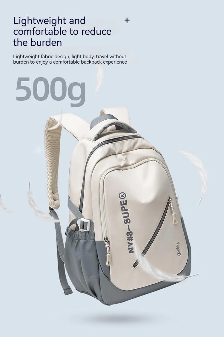 Large Capacity Lightweight and Simple Travel Canvas Backpack, Nylon Waterproof Casual Backpack, 15/16 Inch Laptop Backpack