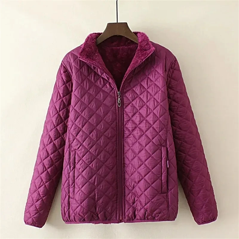 2023 autunno inverno madri anziane di mezza età giacche imbottite in cotone signore nuovi parka Cashmere cappotti in pile polare top da donna