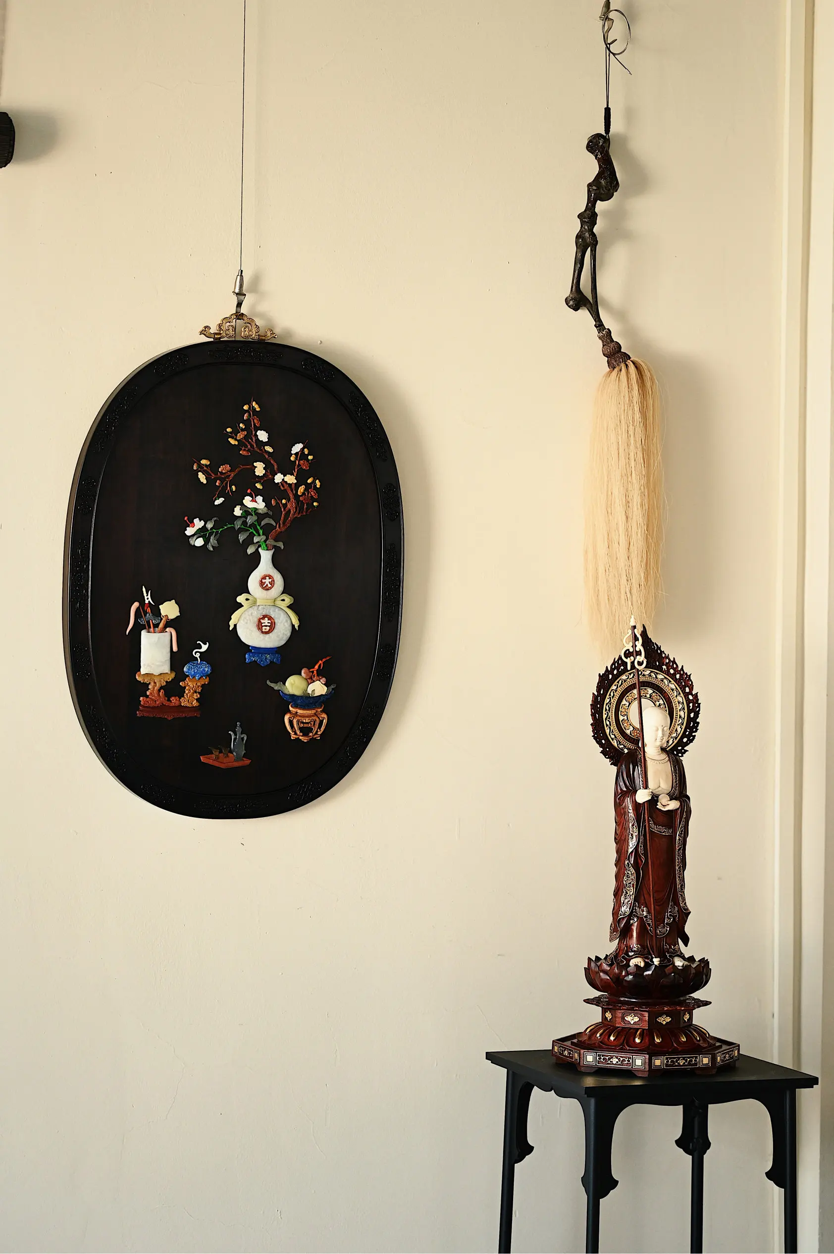 Hanging screen wood carving decorative craft paintings for gifts
