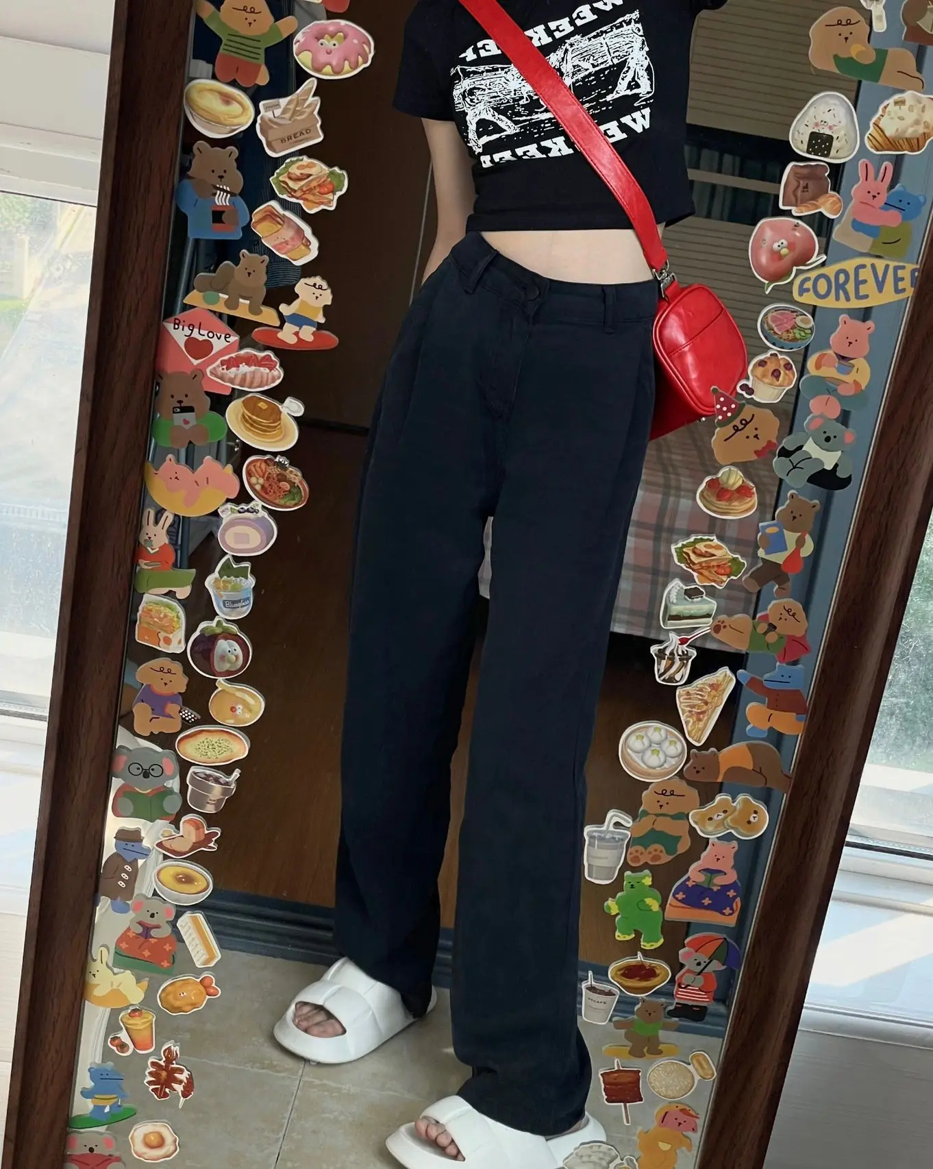 Bla Seide Weiche Denim Jeans Frauen Sommer Dünne Eis Seide Hohe Taille Drapierte Gerade Bein Bodenlangen Breite Bein Hosen