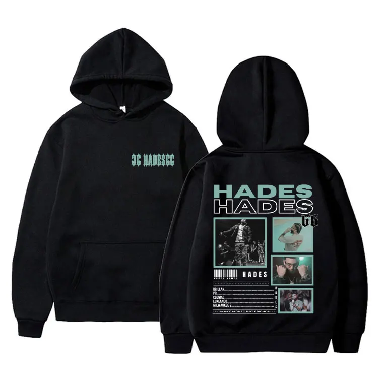 Rapper Hades 66 Hoodie Album Make Money Not Friends Graphic Hoodies Men Women Fashion Hip Hop Oversized Sweatshirt Streetwear