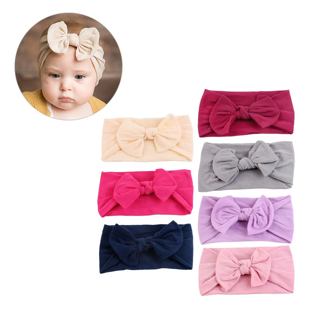 

7Pcs Baby Elastic Headbands Bowknot Hair Bands Soft Comfortable Headwear for Toddlers Girls Daily Party Infant Use