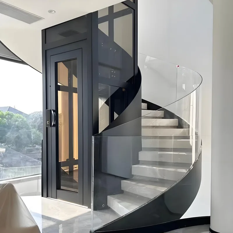 500kg Compact Residential Villa Lift with Emergency Rescue System, Quiet Indoor Operation for Elderly and Family Houses