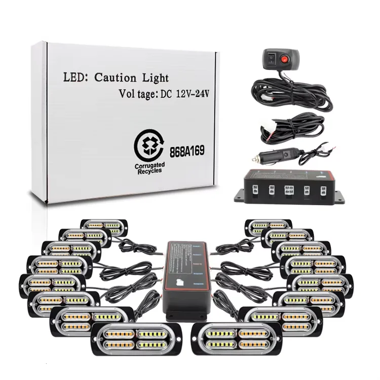 

16-диодный двухцветный светильник для решетки радиатора, высокая яркость, универсальный, с креплением-клипсой, долговечный, для моделей X5 и X6