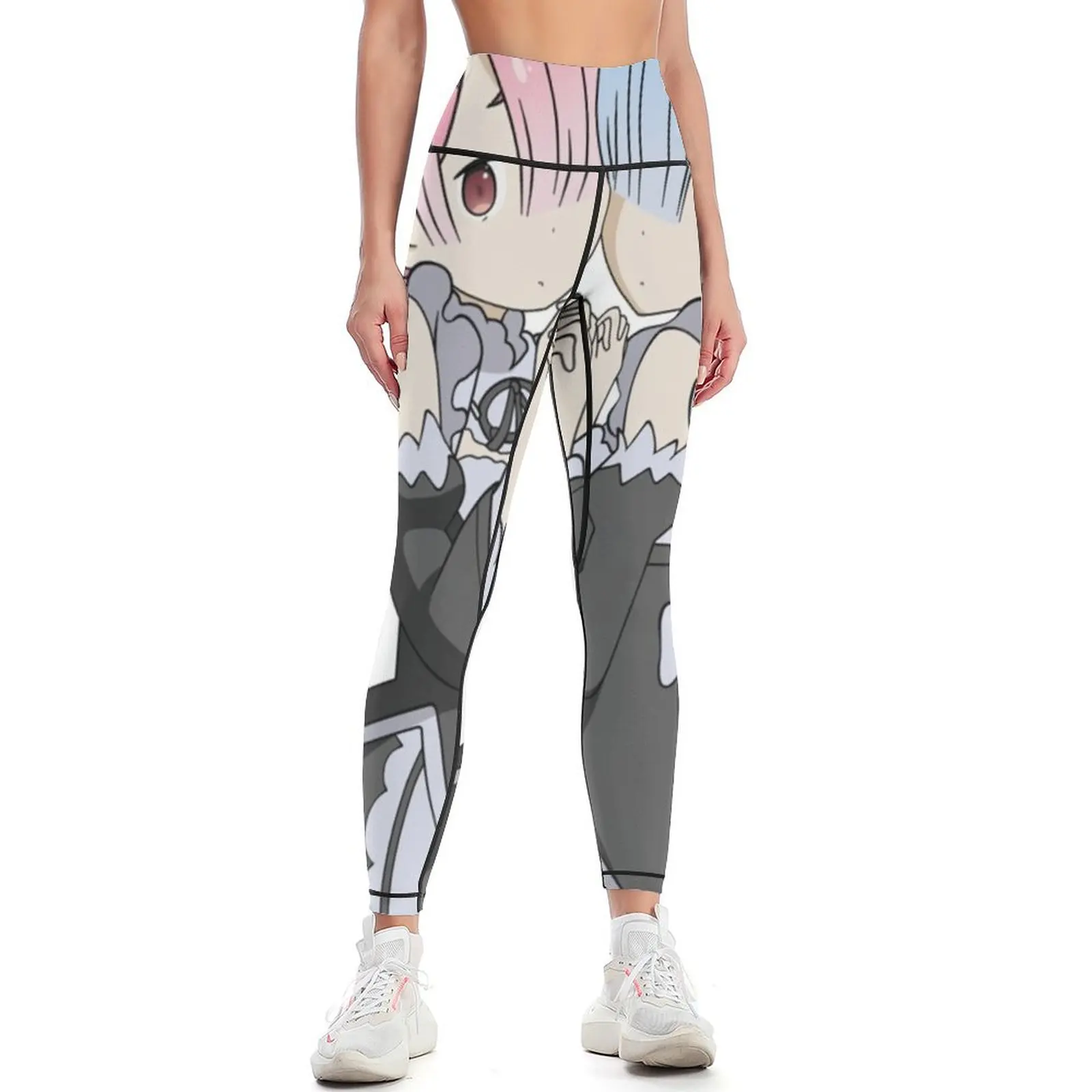 Re:Zero Cute Rem and Ram Leggings fitness set gym Women's push up legings for fitness Womens Leggings