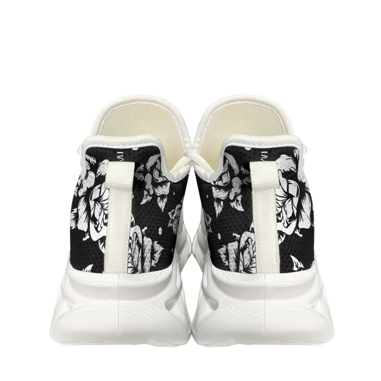 XIXIRIMIDO Rose Skull Blade Running Shoes Women's Lightweight Sneakers Men's Commuter Shoes Comfortable Breathable Soft 35-48