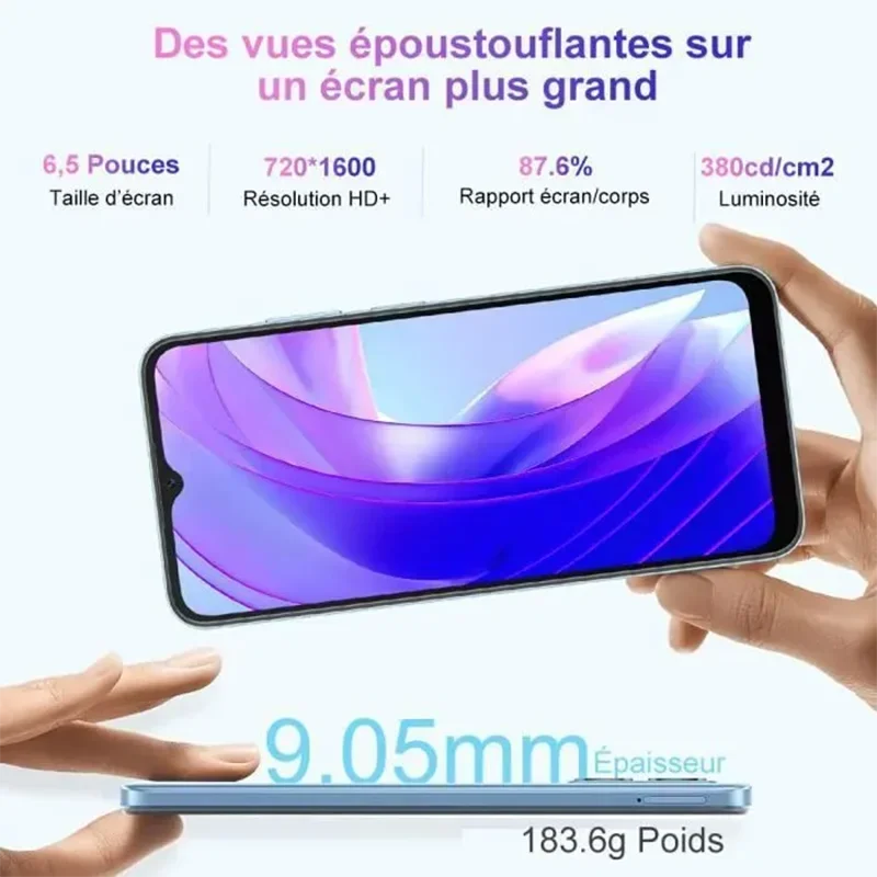 Blackview A52 Pro [بدون شاحن الاتحاد الأوروبي] هاتف ذكي 8 جيجابايت (4+4) 128 جيجابايت بشاشة 6.5 بوصة HD + شاشة 5180 مللي أمبير في الساعة 13 ميجابكسل 4G Android 13 ثنائي الشريحة