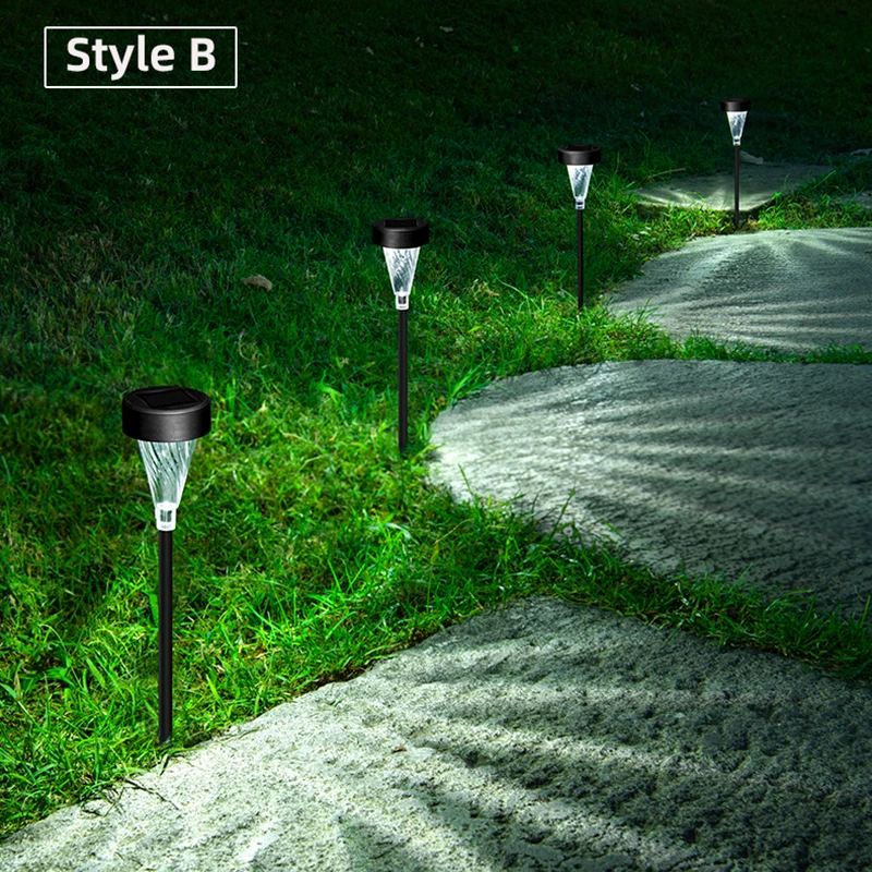 4pcs solar access lights new outdoor IP65 waterproof auto on/off solar garden landscape path light lawn light