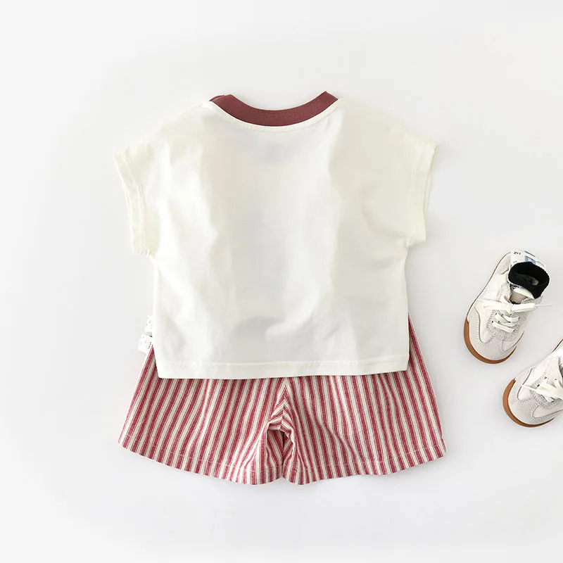 MILANCEL Summer Baby Clothes Set 6M-5Y Cartoon Watermelon Girls Sleeveless T-shirt +Shorts Ventilate Kids Outfit 2PCS