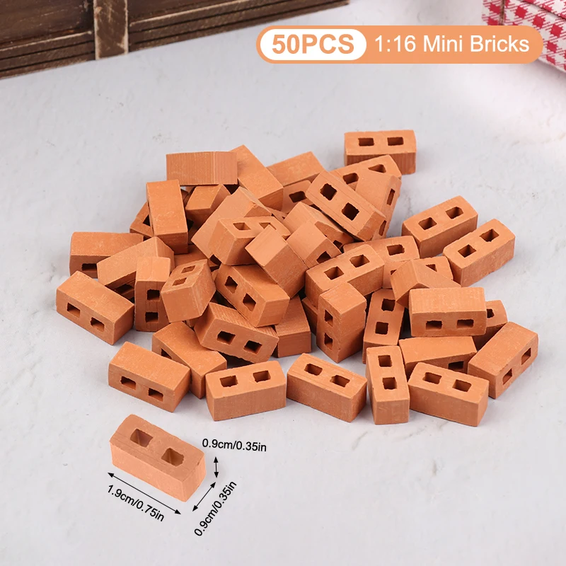 MOUNTTU Mini Briques Grises – Lot De 200 Pièces En Céramique – Accessoires Maison De Poupée 1/16 – Jardin Miniature, Paysage, Diorama