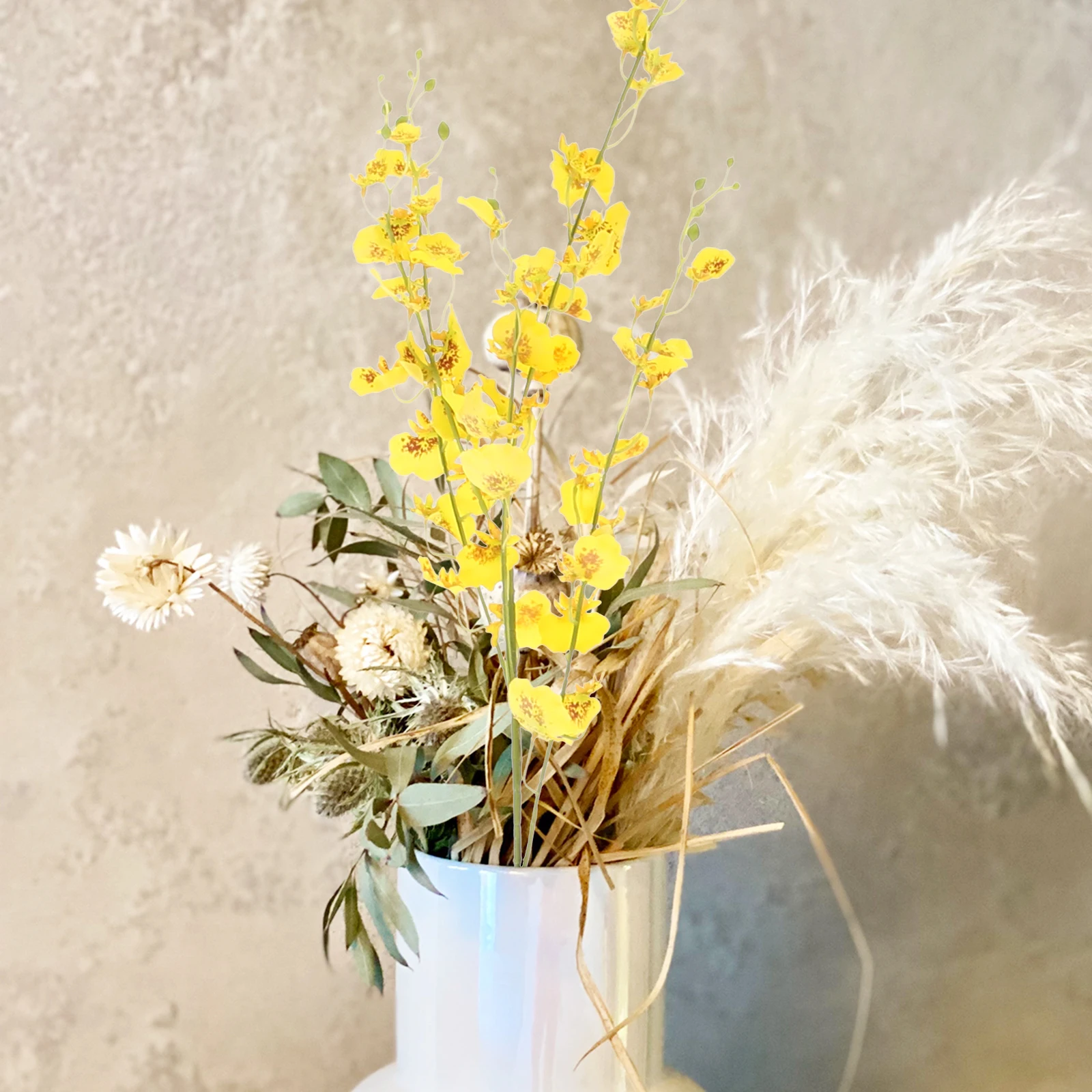 

Artificial Flower Plastic Silk Fake chid Decor Home Store Restaurant Wedding Party Gift DIY Decoration Modern Pastoral Nordic