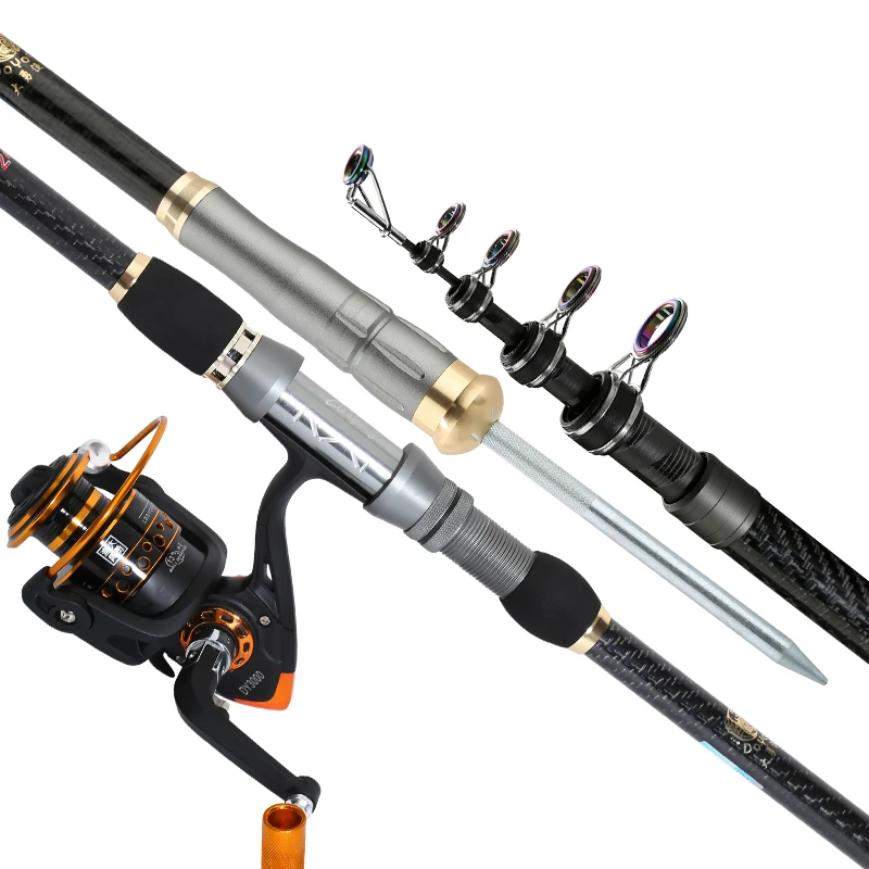 

Carbon Fiber Super Hard Fishing Rod Set with Reel Ultra Light Stream Seapole Pesca Carp Rock Throwing Power Hand Rod 2.1-3.6m